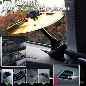 Fun 2 Pack of Car Cymbals for Music Lovers and Drummers