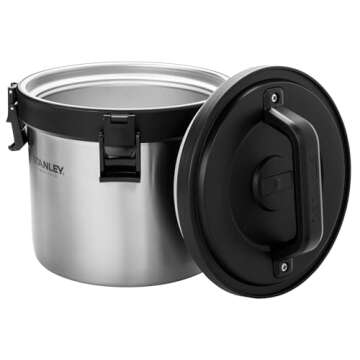 Stanley Adventure Stay Hot 3qt Camp Crock Pot - Vacuum Insulated Stainless Steel Food Container - Keeps Food Hot for 12 Hrs & Cold for 16 Hrs