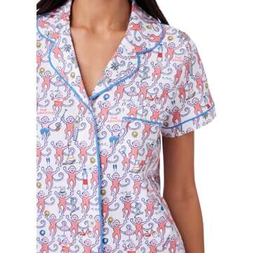 Zelbuck Women's Trendy Pajamas Set with Cute Prints