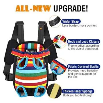 Pawaboo Adjustable Pet Carrier Backpack for Small Dogs