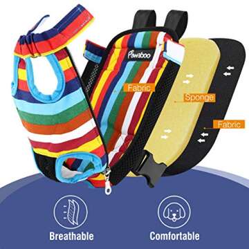 Pawaboo Adjustable Pet Carrier Backpack for Small Dogs