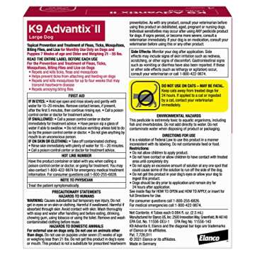 K9 Advantix II Large Dog Vet-Recommended Flea, Tick & Mosquito Treatment & Prevention | Dogs 21 - 55...
