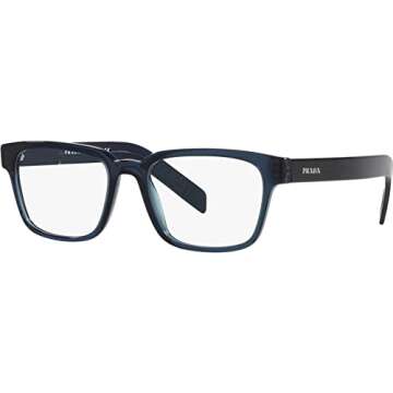 Prada PR 15WV Men's Transparent Blue Eyeglasses