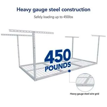 FLEXIMOUNTS Adjustable Garage Storage Rack for Clutter Relief