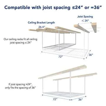 FLEXIMOUNTS Adjustable Garage Storage Rack for Clutter Relief