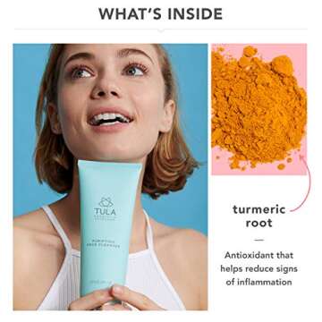 TULA Probiotic Skin Care Purifying Face Cleanser (Travel-Size) | Gentle and Effective Face Wash, Makeup Remover, Nourishing and Hydrating | 1 oz