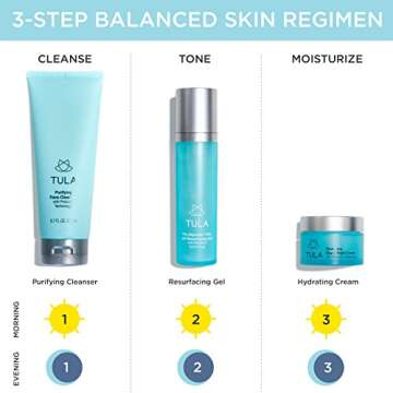 TULA Probiotic Skin Care Purifying Face Cleanser (Travel-Size) | Gentle and Effective Face Wash, Makeup Remover, Nourishing and Hydrating | 1 oz