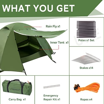 Clostnature Ultralight 2-Person Waterproof Camping Tent