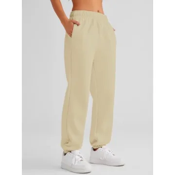 Stylish High Waisted Fleece Lined Sweatpants for Women