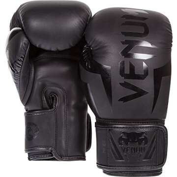 Venum Unisex Adult Elite Training-boxing-gloves, Black, 16 Oz US