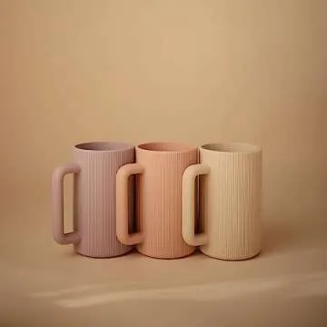 Mushie Baby Bath Rinse Cup | Soft Silicone for Safe Bathing