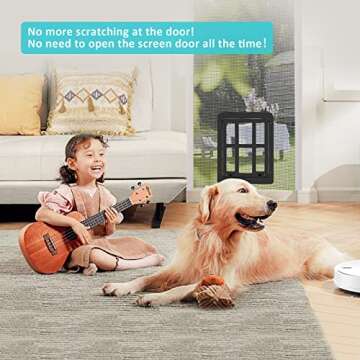 Versatile Lockable Dog Screen Door by Ownpets for Small Pets