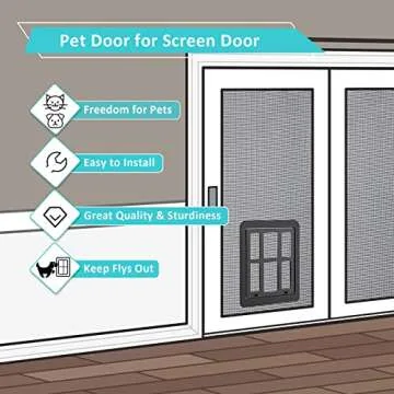 Versatile Lockable Dog Screen Door by Ownpets for Small Pets