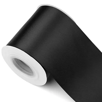 Humphrey's Craft 3 Inch Black Double Faced Satin Ribbon - Versatile for Crafts, Gift Wrapping, and D...