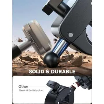 JOYROOM Motorcycle Phone Mount - Secure & Anti-Shock Holder