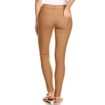 YELETE Women's Stretch Jegging Tights with Pocket