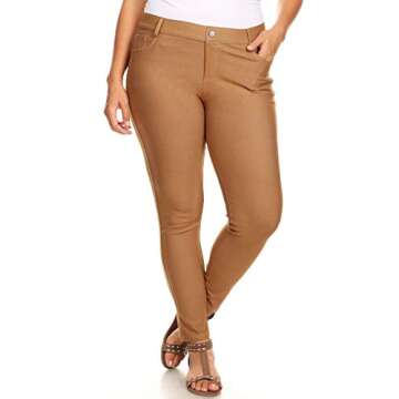 YELETE Women's Stretch Jegging Tights with Pocket