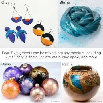 Jacquard Pearl Ex Pigment Powder 32 Color Set 3 Gram Jars - Loose Mica Powder for Epoxy Resin, Watercolors, Calligraphy Ink & Clay - Epoxy Pigment Powder - Epoxy Resin Color