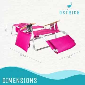 Deluxe Ostrich Beach Chair - 3 in 1 with Comfort Features