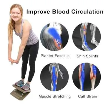 StrongTek Portable Slant Board, 4-Angle Adjustable, Plastic Calf Stretcher for Squats, Physical Therapy, Calf Stretching, 350lbs Capacity, Incline Board for Stretching, Ideal for Plantar Fasciitis