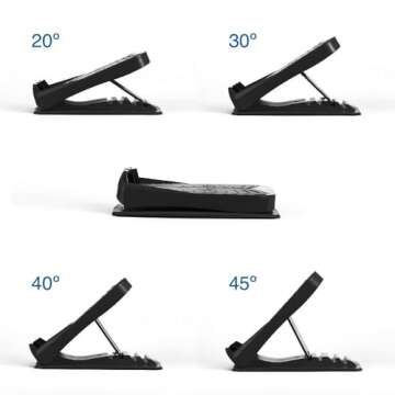 StrongTek Portable Slant Board, 4-Angle Adjustable, Plastic Calf Stretcher for Squats, Physical Therapy, Calf Stretching, 350lbs Capacity, Incline Board for Stretching, Ideal for Plantar Fasciitis