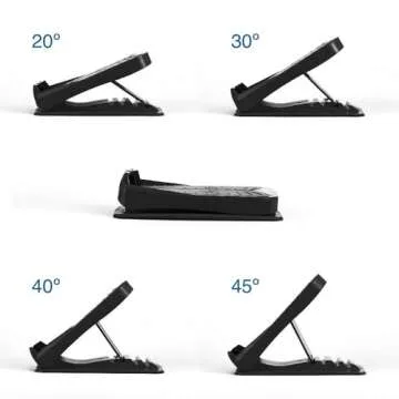 StrongTek Portable Slant Board, 4-Angle Adjustable, Plastic Calf Stretcher for Squats, Physical Therapy, Calf Stretching, 350lbs Capacity, Incline Board for Stretching, Ideal for Plantar Fasciitis