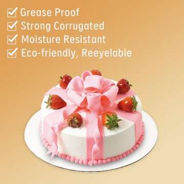 Yeplan 25 Packs White Cake Boards - Durable & Elegant Display