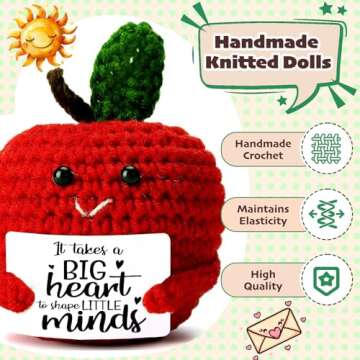 Crochet Apple Teacher Gifts - Unique Appreciation Token
