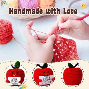 Crochet Apple Teacher Gifts - Unique Appreciation Token