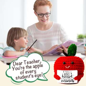 Crochet Apple Teacher Gifts - Unique Appreciation Token