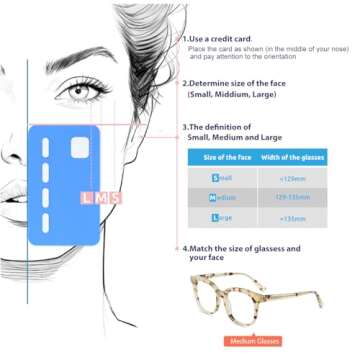 Firmoo Blue Light Blocking Glasses, Anti Headache Anti Eyestrain, Oversized Blue Light Glasses Computer Glasses Blue Light Blocker for Women Men（Ivory Pattern）