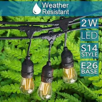 Banord 48FT Dimmable Outdoor String Lights for Any Occasion