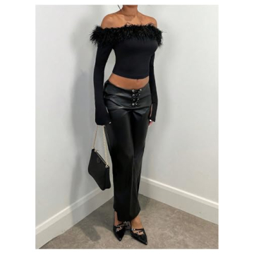 Faux Fur Off Shoulder Crop Top for Women | Chic Style