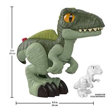 Jurassic World Toys Jurassic World Dominion Deluxe Growlin Giga XL Dinosaur Toy, 10 Inches Tall with Lights and Sounds for Preschool Kids Ages 3 and Up