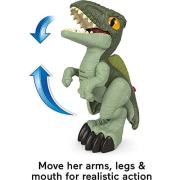 Jurassic World Toys Jurassic World Dominion Deluxe Growlin Giga XL Dinosaur Toy, 10 Inches Tall with Lights and Sounds for Preschool Kids Ages 3 and Up