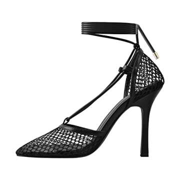 Richealnana Women's Adjustable High Heel Strappy Sandals for Parties, Prom & Nightclubs