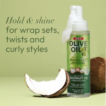 ORS Olive Oil Hold & Shine Mousse for Dry Hair Shine