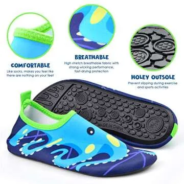 Sunnywoo Water Shoes for Kids Girls Boys,Toddler Kids Swim Water Shoes Quick Dry Non-Slip Water Skin...