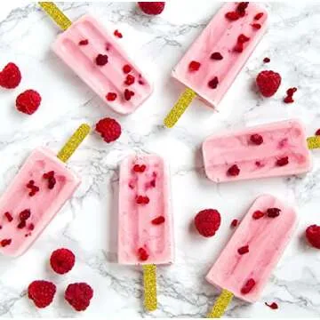 PACKIN WAY 60 Pieces Reusable Glitter Acrylic Popsicle Sticks Multicolored Ice Cream Pop Candy Cake Sticks for Ice Cream, Popsicle, Kids Projects (Gold)