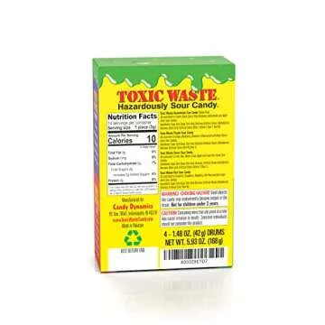 TOXIC WASTE Sour Candy Variety Pack - 20 Flavors in 4 Drums