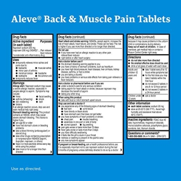 Aleve Back Muscle Pain Relief Tablets 50CT Pack of 3