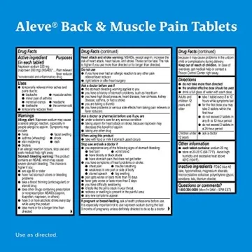 Aleve Back Muscle Pain Relief Tablets 50CT Pack of 3