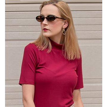 Trendy 90s Oval Sunglasses for Women UV400 Protection