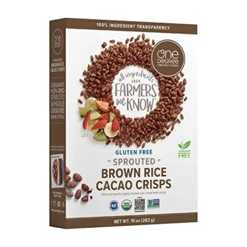 USDA Organic Sprouted Brown Rice Cacao Crisps Gluten Free Cereal