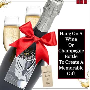 Champagne Stopper for Champagne & Wine – Patented Seal, Sparkling Wine Stopper preserves Bubbles & Taste – Champagne Stopper & hanging gift box, Pro Grade Wine Stopper by Evan James Champagne Stoppers