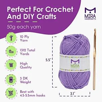 Mira HandCrafts Acrylic Yarn Starter Kit for Crafts