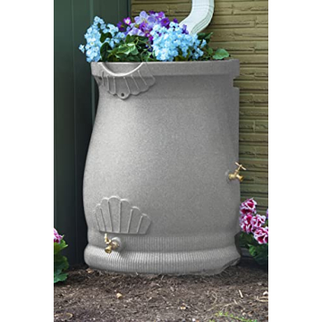 Good Ideas Rain Saver 50 Gallon Urn Shaped Storage Barrel