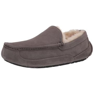 UGG Men's Ascot Slipper - Luxurious Comfort and Style in Grey, Size 12