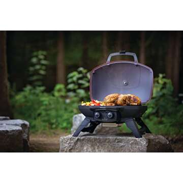 Napoleon TravelQ 285 Portable Grill with Griddle for Outdoor Cooking
