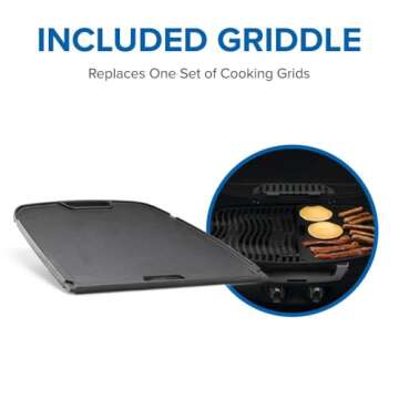 Napoleon TravelQ 285 Portable Grill with Griddle for Outdoor Cooking
